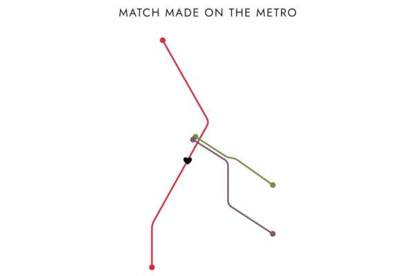 Holly and Charles posted a map of the METRORail Red Line on their wedding website.